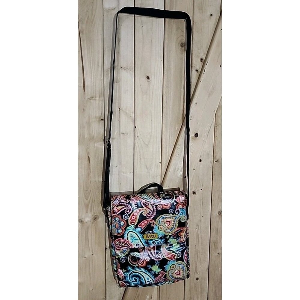 Hadiki Bayou Paisley Sling Crossbody Purse Shoulder Bag Adjustable Strap EUC - Picture 3 of 16